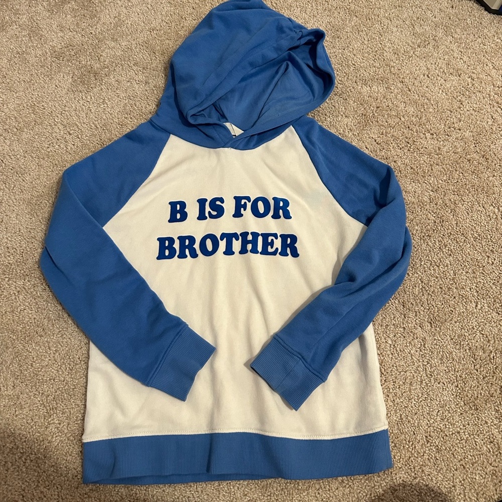 H&M “B is for Brother” Hoodie sweatshirt. Size 6X/7